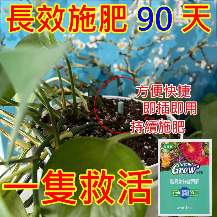【懶人養花神器】植物緩釋營養棒，讓養植物更簡單。
